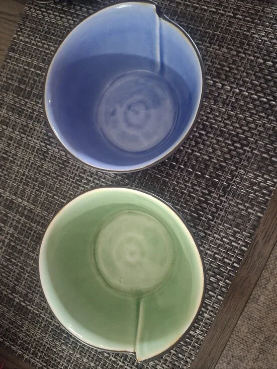 Pier 1  Ceramic Bowls - Blue & Green Glaze