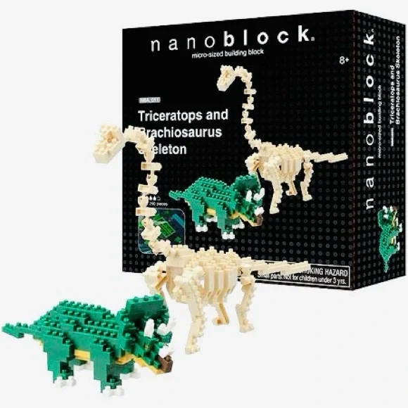 NEW Nanoblock Triceratops & Brachiosaurus