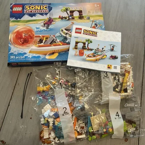LEGO Sonic The Hedgehog Tails Adventure Boat 76997 Brand New Open Box