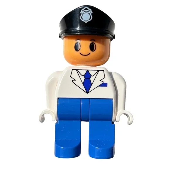 Vintage 90s Duplo Lego Character Town Community Police Officer Figure 2.5 Inch