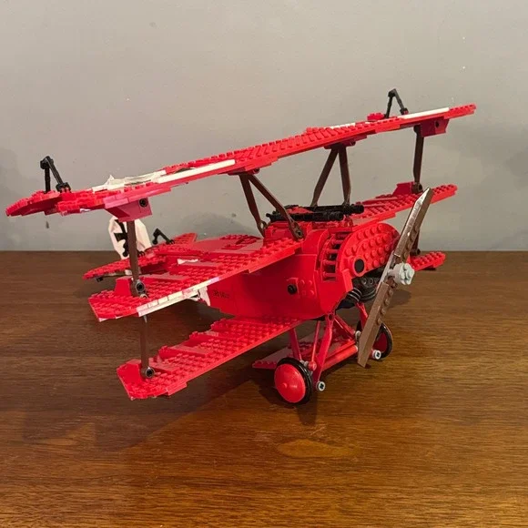 LEGO 10024 Red Baron Fokker Triplane Building Set Complete w/ Sticker Wear