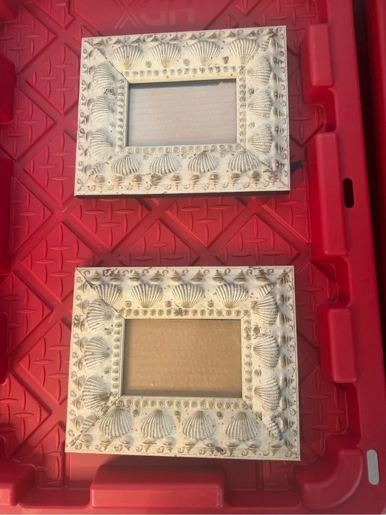 Pier 1 Photo Frames Wall Accent with Sea Shells