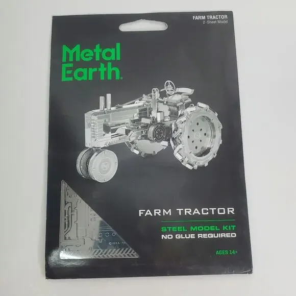 Metal earth model 3d cut steel model the farm tractor gift