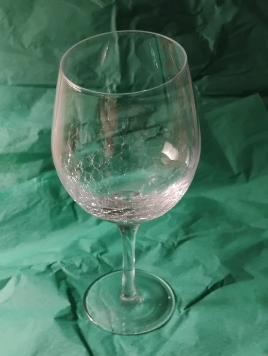 Pier One Crackle Red Wine Glass