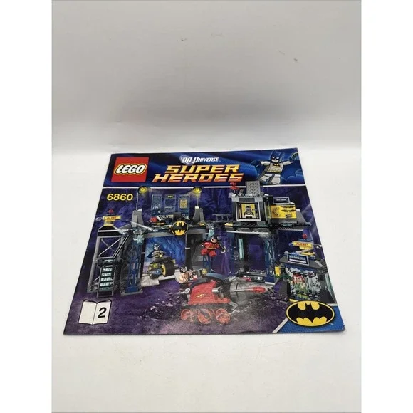 Lego 6860 DC Comics Super Heroes Batcave Instruction Manual Only #2 Batman