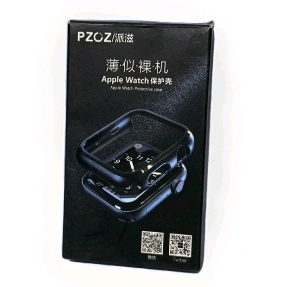 NEW PZOZ Case for Apple Watch Series 2/3 42mm Black‎ w/ Screen Protector
