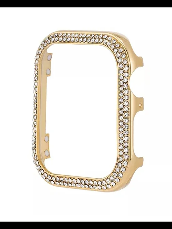 ​Anne Klein 44mm Crystal Apple Watch Bumper Case Gold