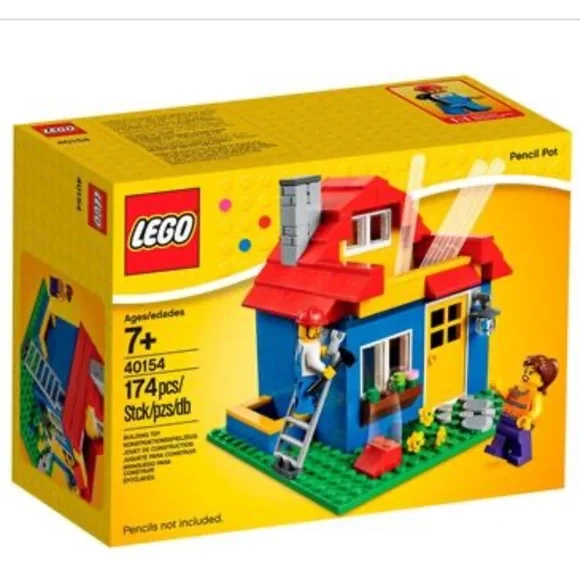 LEGO Iconic Pencil Pot desk accessory set 40154 new sealed box 174 pcs retired