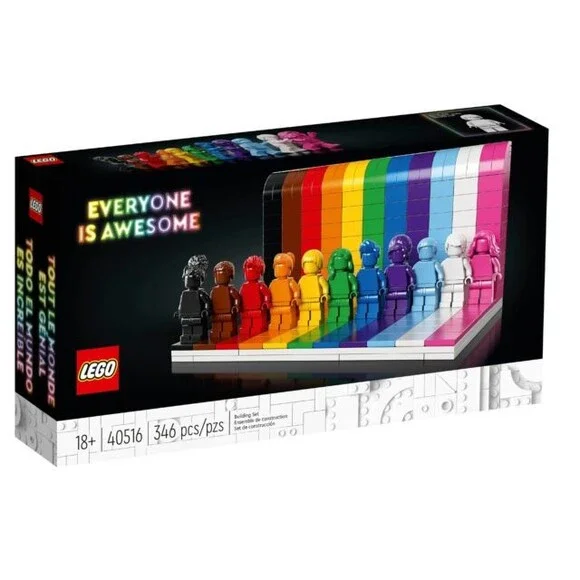 new LEGO Icons Everyone is Awesome (40516 pride rainbow minifigs education 2001