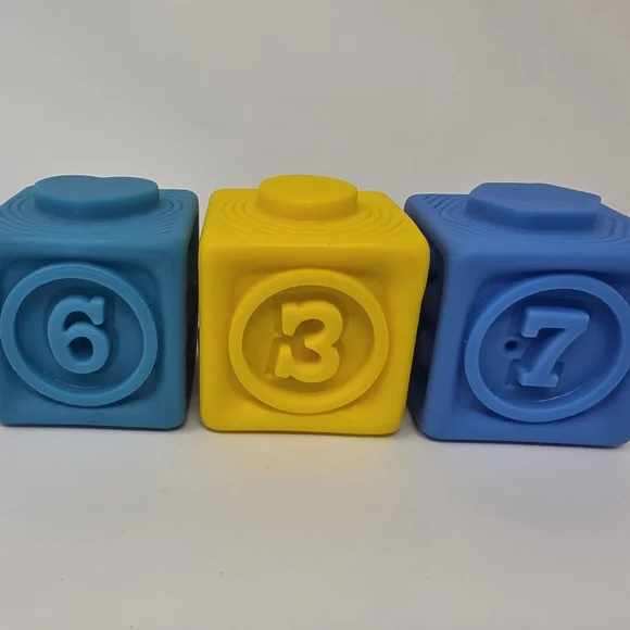 Blocks Rubber Shapes Lot of 3