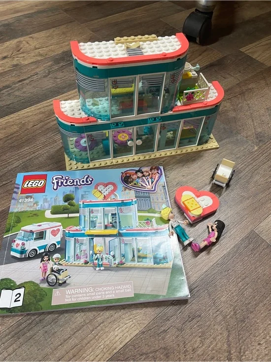 Lego Friends Hospital Playset in Teal, Pink and White
