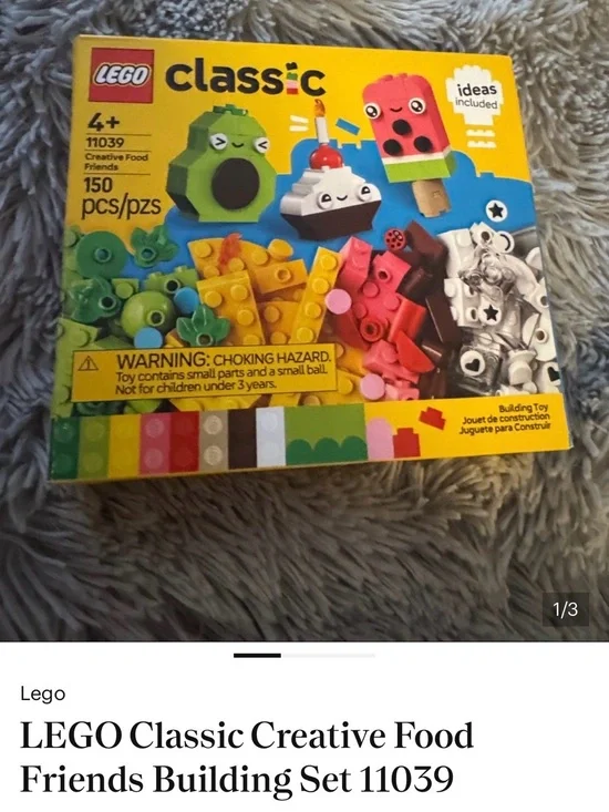 LEGO Classic Creative Food Friends Building Set 11039