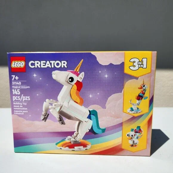 LEGO Creator 3 n1 Magical Unicorn Seahorse Peacock Rainbow 31140 Easter Basket G