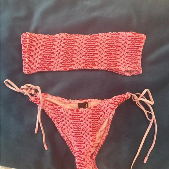 Triangl Swimwear Pink and Red Bikini