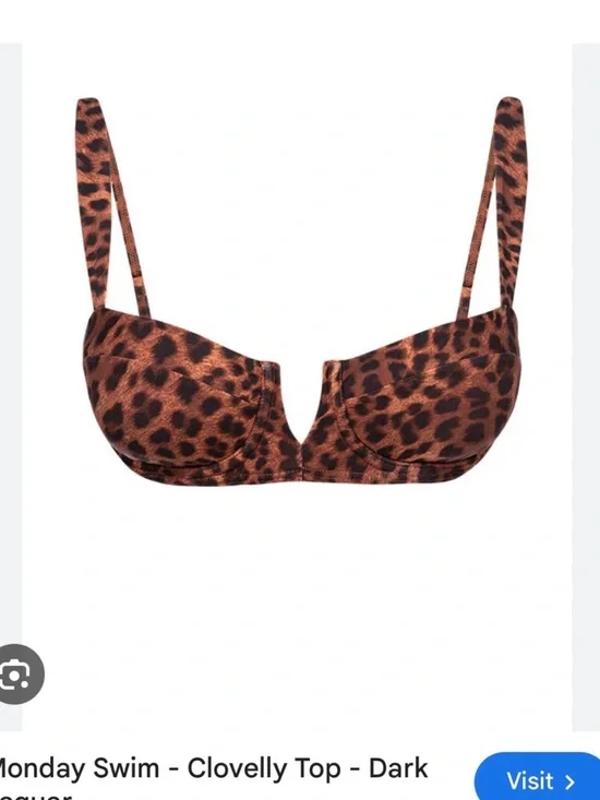 Leopard Print Monday Swimwear Bikini Top