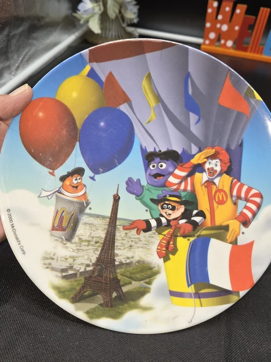 Vintage 2000 McDonald's  Collector Plate Hot Air Balloon Eiffel Tower Paris