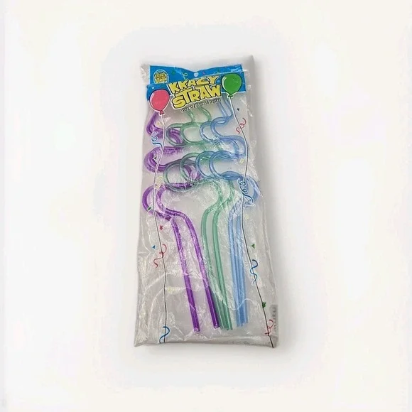 6 Total Fun Krazy Straws Assorted Colors Crazy Straw 10
