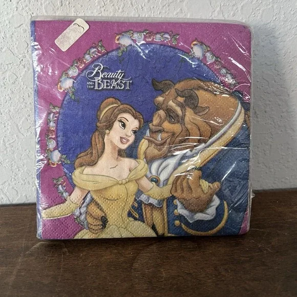 Disney's Beauty and‎ the Beast Paper 3 Ply  Napkins Party Birthday 16 Pack New