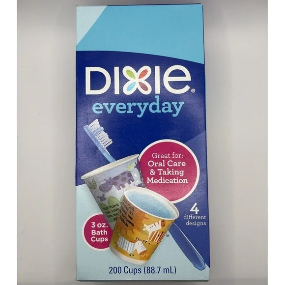 Dixie 3oz Bath Cups 200 Pcs Animal Compare & Match Discontinued‎ Sealed NOS