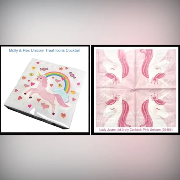 Clearance Sale: YOU CHOOSE - Set of 10 Whimsical Kids Motif Cocktail Napkins