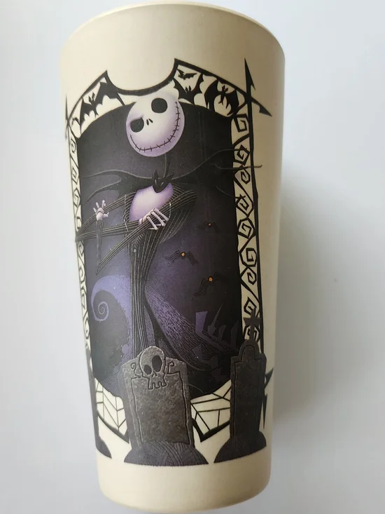 Disney Nightmare Before Christmas Jack Beige Cup Plastic Drinking Approx 7 in