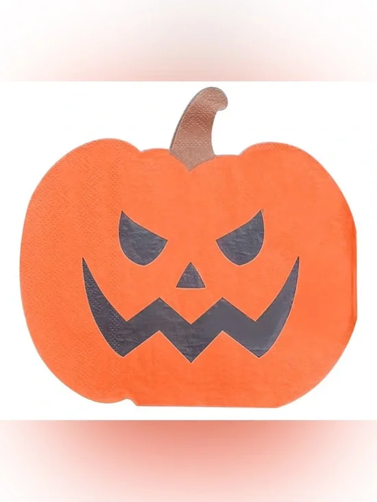 Halloween Pumpkin Jack-O'-Lantern Paper Napkins