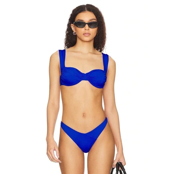 L*Space Stella Underwire Bikini Top Royal Blue LSSIT23 XL NEW