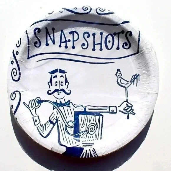Photographer Snapshot Advertisement - 8 Pack Vintage Inspired Decor Paper Plate