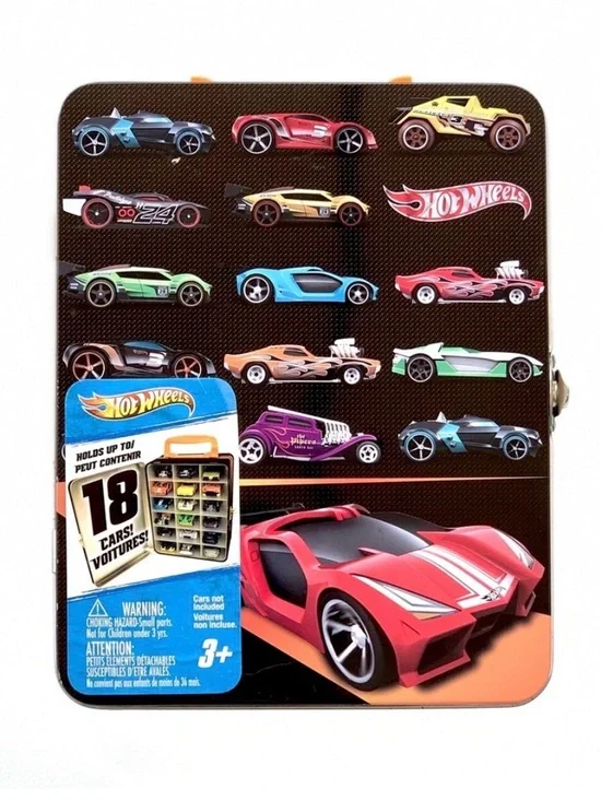 Classic Hot Wheels™ 18-Slot Metal Case, Ages 3+