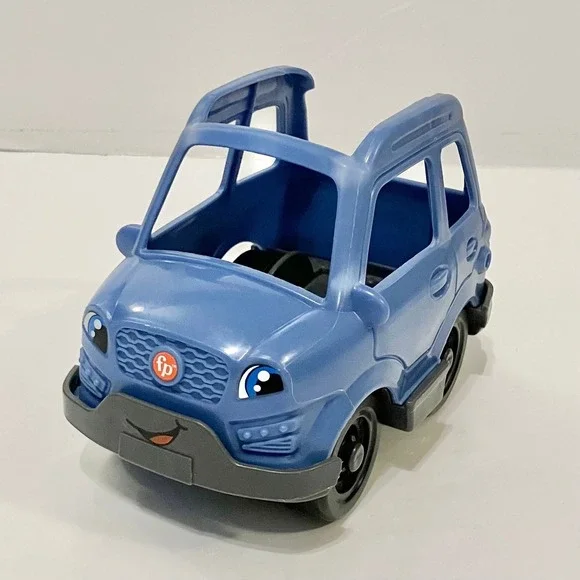 Fisher-Price Little People Blue Toy Car w/ Hitch Learning Camper Replacement