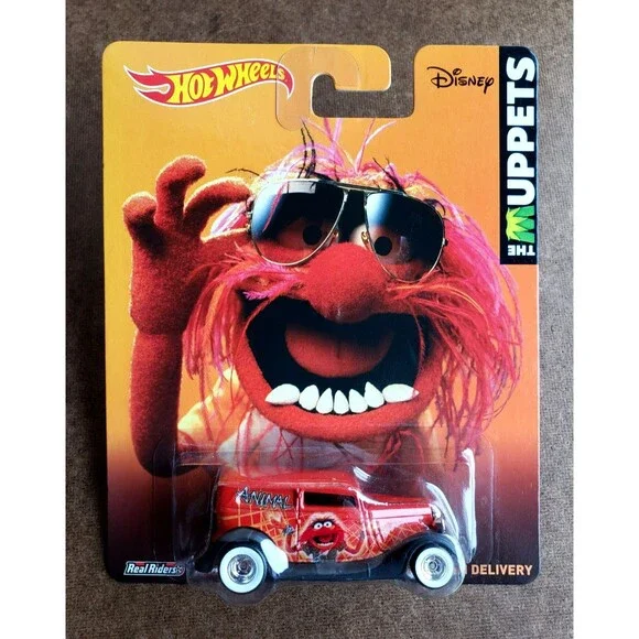 2014 Hot Wheels '34 FORD SEDAN DELIVERY Red/Black  POP CULTURE: THE MUPPETS 1:64
