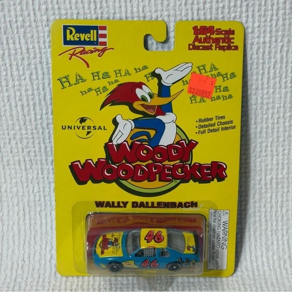 1997 REVELL WOODY WOODPECKER WALLY DALLENBACH #46 DIE CAST VEHICLE MOC