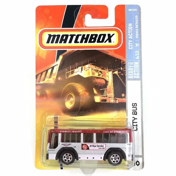 Matchbox Ready For Action‎ Everett Transit City Bus City Action Die Cast 3