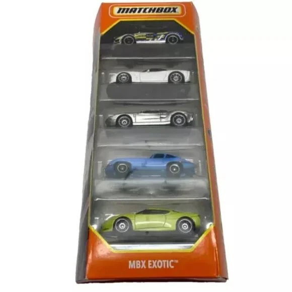 Matchbox MBX Exotics Lambo Chevy Ford Jaguar‎ Lotus 5-Pack 1:64 Die-cast