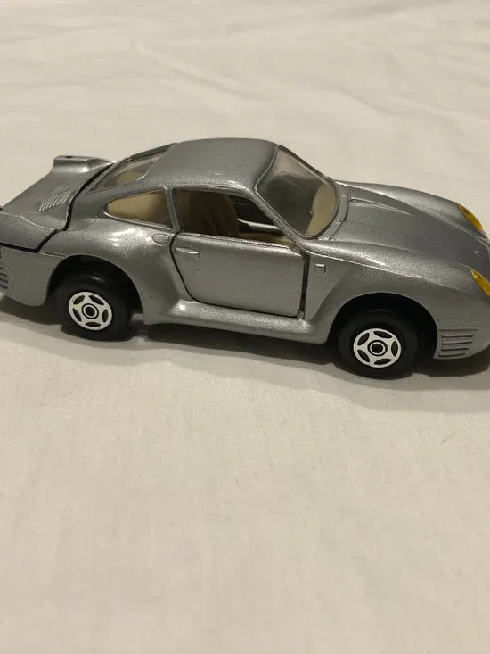 Toy Die Cast Silver Porsche Car