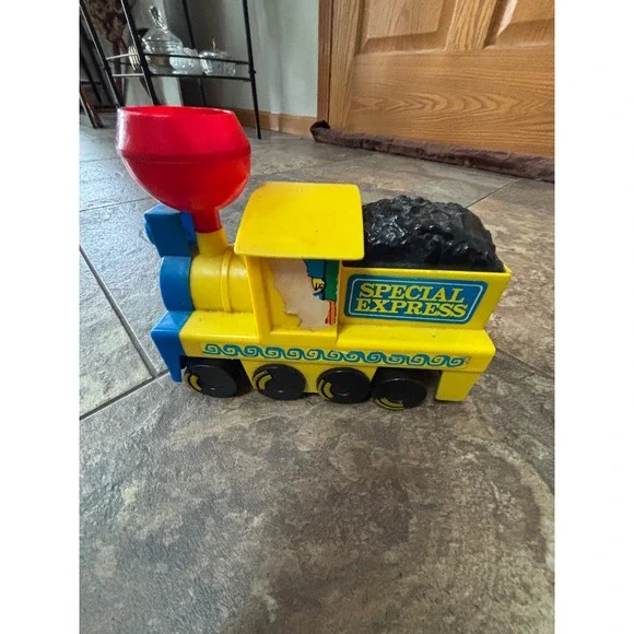 Vintage Fisher Price Special Express Choo Choo Train Toy Yellow 1970s 1980s