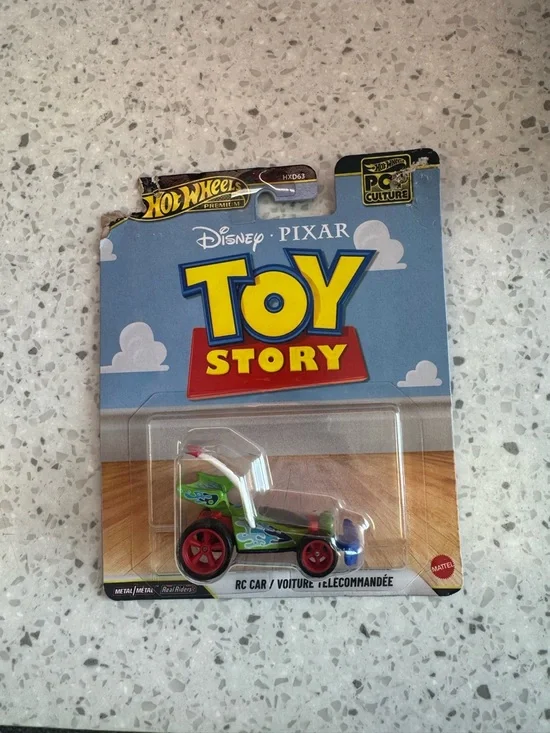 Hot Wheels Toy Story RC-Inspired Green Remote Car with Red Wheels
