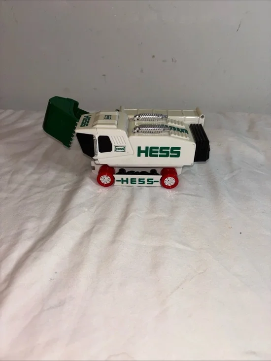 Hess 2017 Toy Excavator White and Green Kids Toy Bulldozer
