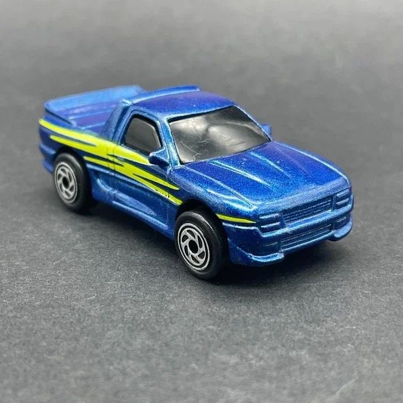 Matchbox The Buster 1990's Pickup Truck Blue Graphics Diecast‎ 1/64 Scale Loose