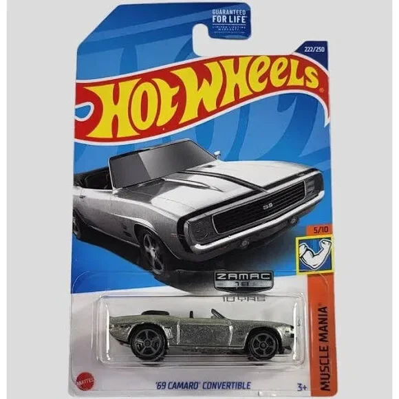 Hot Wheels '69 Camaro Convertible Zamac Muscle Mania 5/10 222/250
