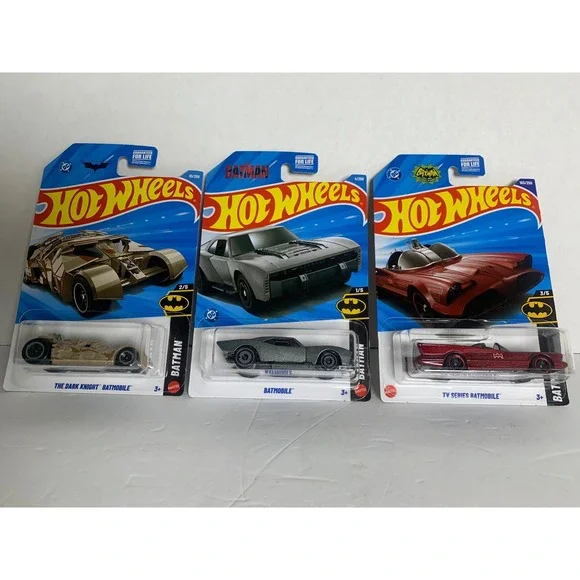 Hot‎ Wheels Batman Batmobile Lot 3 The Dark Knight TV Series 2022 Mattel 1:64