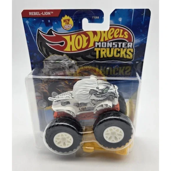 Rebel Lion 2025 Hot Wheels Monster Trucks 1:64 Diecast Crushed‎ Car Toy