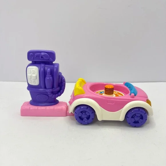 VTech Pink Car and Purple Gas Pump Go‎ Go Smart Friends Toy Set Vehicle Play
