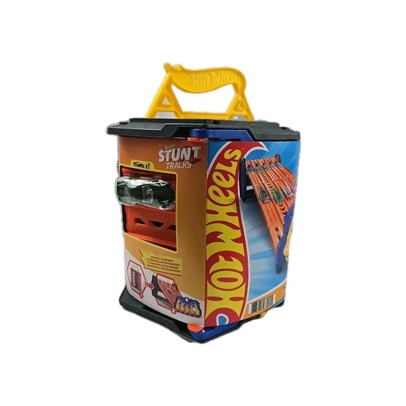 Hot Wheels Roll Out Raceway Track Set, Storage Bucket‎ Unrolls into 5-Lane Race