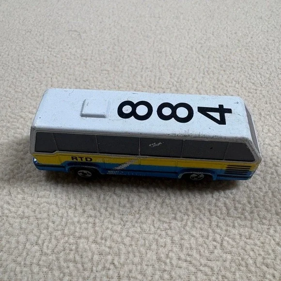 Vintage Galoob Micro Machines Public Transportation Bus RTD Collectible‎