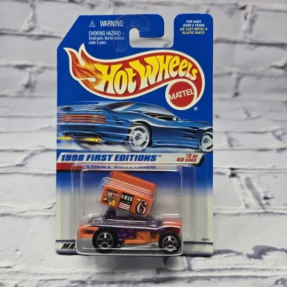 HOT WHEELS SLIDEOUT WINGED SPRINT CAR 1998 FIRST EDITION 2/40 COLLECTOR #640 TUB