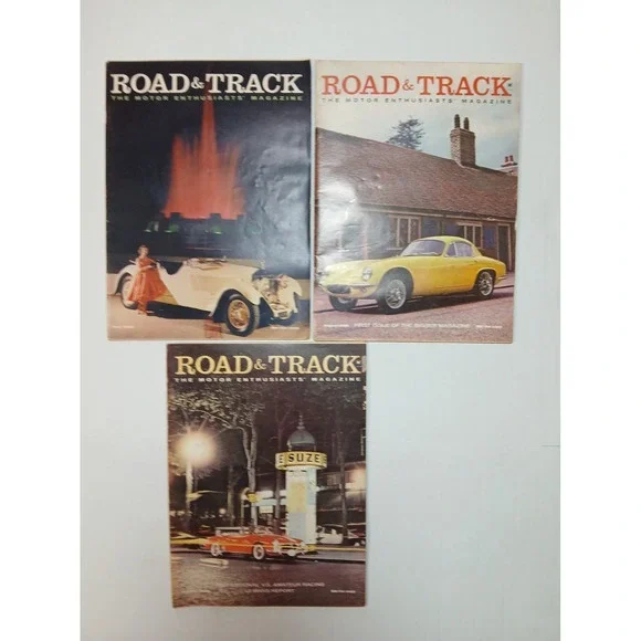3 Road & Track Magazines‎ 1958 Lotus Elite Road & Bentley  Lot