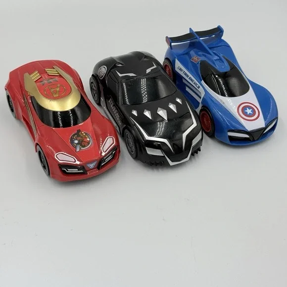 Marvel Avengers Friction Cars Captain America Iron Man Black Panther Walgreens‎