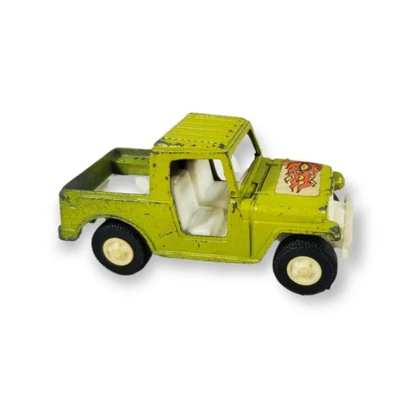 Vintage 1969 Tootsie Toy Jeep Truck Green Die‎ Cast Metal