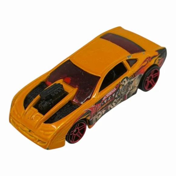 2001 Hot Wheels Overbored 454 Orange Car from Cyborg Assault Pack‎